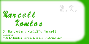 marcell komlos business card